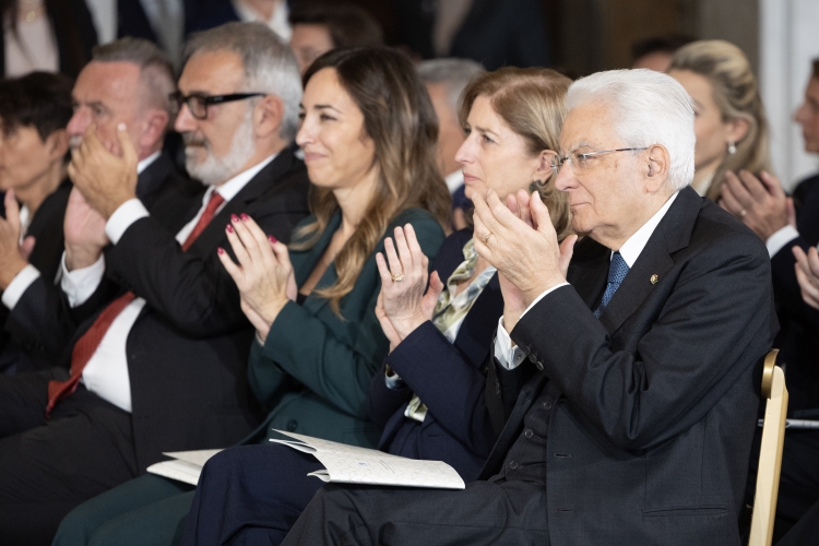 Il Presidente della Repubblica Sergio Mattarella in occasione della cerimonia di celebrazione de “I Giorni della Ricerca”
