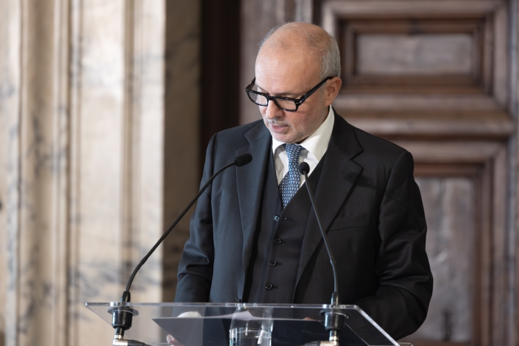 Orazio Schillaci, Ministro della salute, in occasione della cerimonia di celebrazione de “I Giorni della Ricerca”
