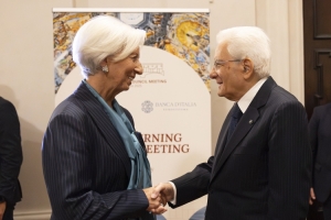 Intervento del Presidente Mattarella al Consiglio Direttivo della BCE 
