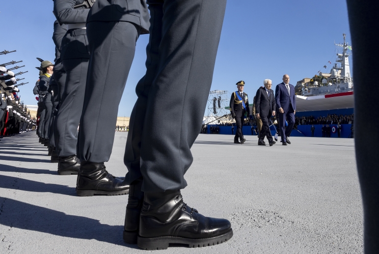 Il Presidente Sergio Mattarella in occasione della Festa delle Forze Armate