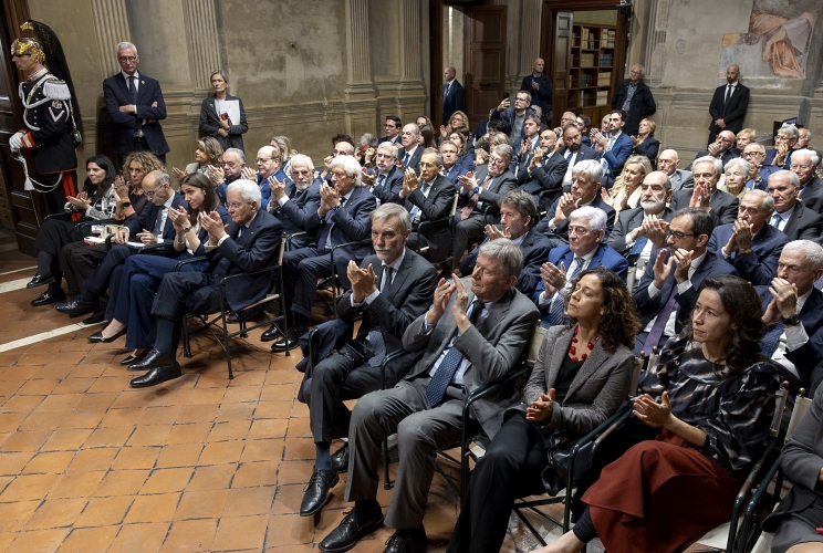 Il Presidente Sergio Mattarella nel corso della cerimonia commemorativa del centesimo anniversario della nascita di Leopoldo Elia