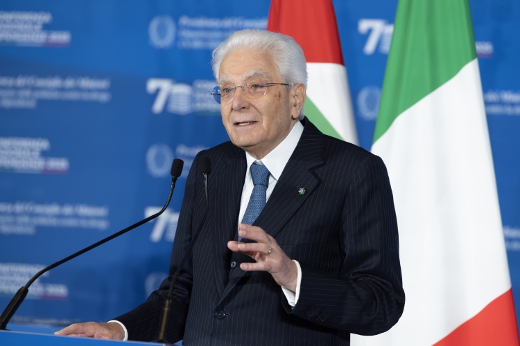 Il Presidente della Repubblica Sergio Mattarella in occasione della VII Conferenza nazionale sulle dipendenze 
