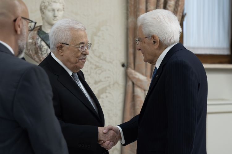 Il Presidente Sergio Mattarella incontra Mahmoud Abbas Presidente della Palestina  
