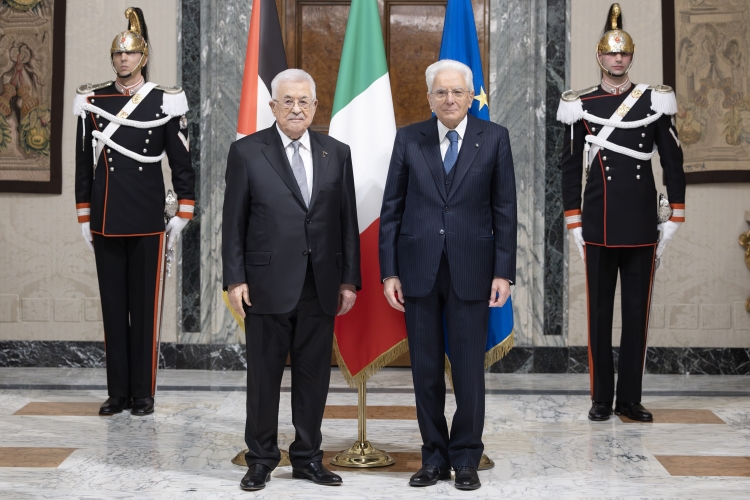 Il Presidente Sergio Mattarella incontra Mahmoud Abbas Presidente della Palestina  
