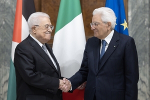 Il Presidente Sergio Mattarella incontra Mahmoud Abbas Presidente della Palestina  
