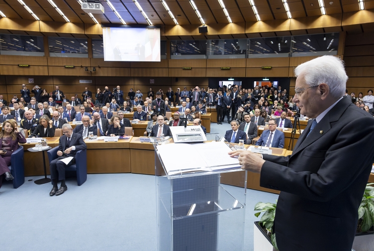  Il Presidente della Repubblica Sergio Mattarella al Polo delle Nazioni Unite