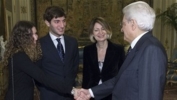 Incontro del Presidente Mattarella con l' On. Rosa Maria Villecco Calipari e i figli