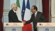 Dichiarazioni alla stampa del Presidente Mattarella al termine dell'incontro con il Presidente Hollande