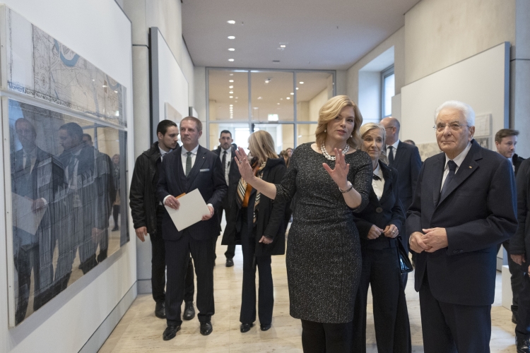 Il Presidente della Repubblica Sergio Mattarella con Julia Klöckner Presidente del Bundestag
