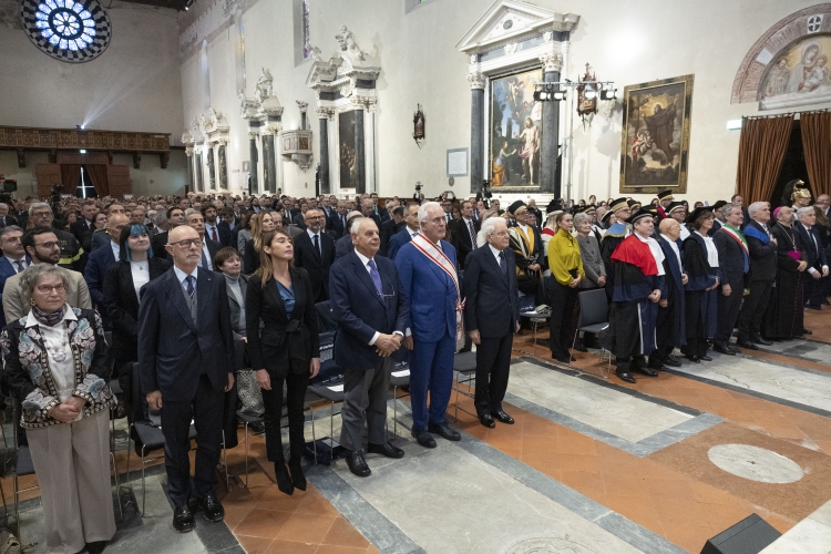 Il Presidente della Repubblica Sergio Mattarella in occasione dell'inaugurazione dell’Anno Accademico 2025/2026 della Scuola IMT Alti Studi di Lucca e cerimonia di conferimento del dottorato di ricerca Honoris Causa al Prof. Sabino Cassese
