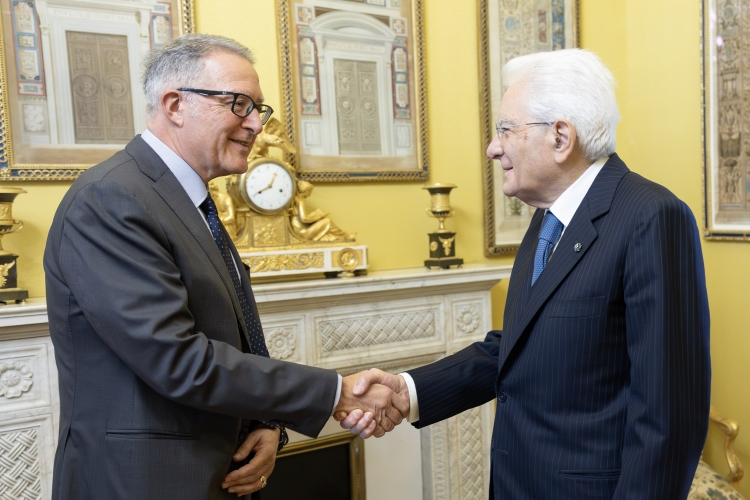 Il Presidente della Repubblica Sergio Mattarella incontra Alessandro Campi, Direttore dell’Istituto per la storia del Risorgimento Italiano, unitamente al consiglio direttivo 
