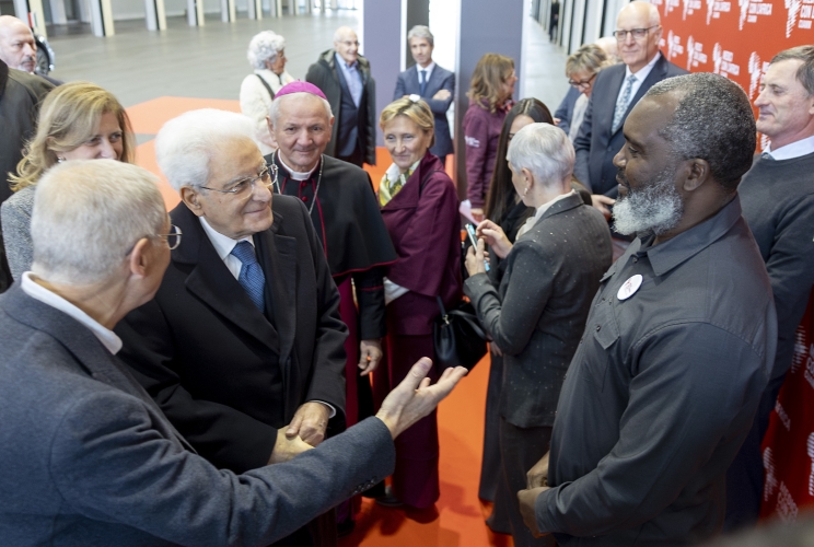 Il Presidente della Repubblica Sergio Mattarella in occasione dell'intervento all’Annual Meeting dei Medici con l’Africa CUAMM nel 75° dalla fondazione del Collegio Universitario Aspiranti e Medici Missionari (CUAMM)