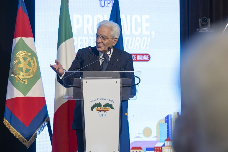 Il Presidente Mattarella interviene alla cerimonia in occasione della 38^ Assemblea Nazionale delle Province d'Italia - UPI
