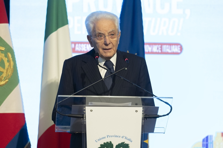 Il Presidente Mattarella interviene alla cerimonia in occasione della 38^ Assemblea Nazionale delle Province d'Italia - UPI
