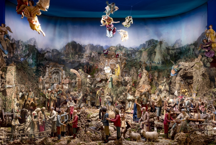 Il Presepe della Reggia di Caserta al Quirinale, nella Sala del Mappamondo