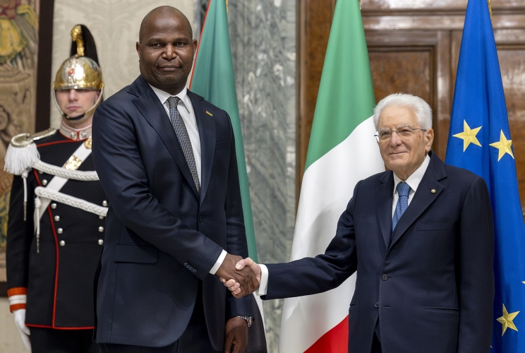Il Presidente Sergio Mattarella con Daniel Francisco Chapo, Presidente della Repubblica di Mozambico