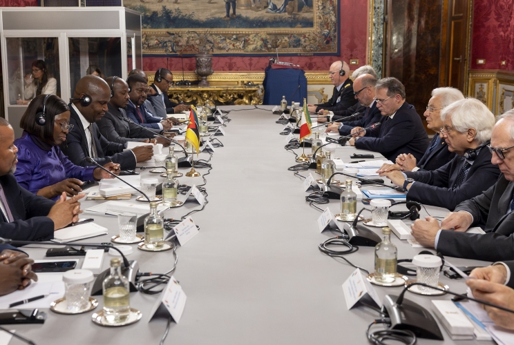 Il Presidente Sergio Mattarella con Daniel Francisco Chapo, Presidente della Repubblica di Mozambico