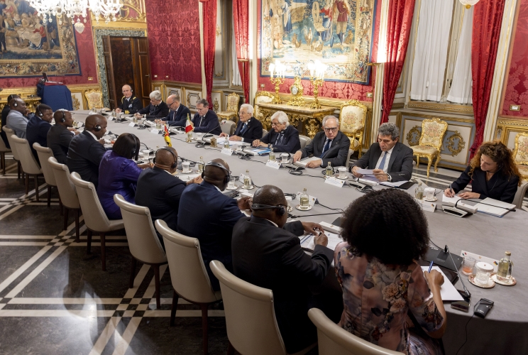 Il Presidente Sergio Mattarella con Daniel Francisco Chapo, Presidente della Repubblica di Mozambico