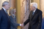 Mattarella incontra il Presidente del Consiglio dei Ministri ed altri membri del Governo, in vista del Consiglio Europeo