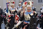 Cambio della Guardia solenne del Reggimento Corazzieri e della Fanfara del IV Reggimento Carabinieri a cavallo in occasione della Festa del Tricolore