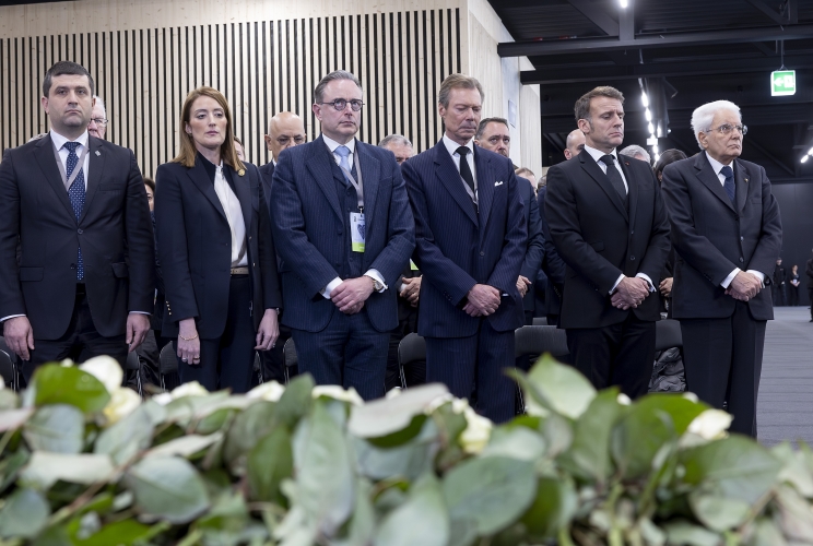  Il Presidente della Repubblica Sergio Mattarella alla cerimonia ufficiale in memoria delle vittime dell'incendio di Crans-Montana