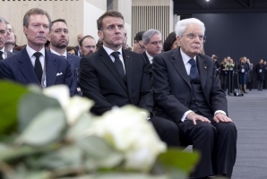  Il Presidente della Repubblica Sergio Mattarella alla cerimonia ufficiale in memoria delle vittime dell'incendio di Crans-Montana