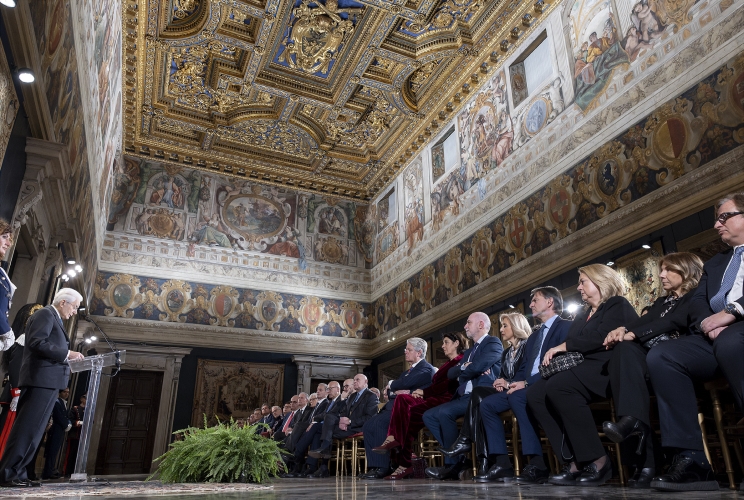 Il Presidente Sergio Mattarella rivolge il suo indirizzo di saluto in occasione dell'incontro con i Magistrati ordinari in tirocinio nominati con D.M. 4 aprile 2025