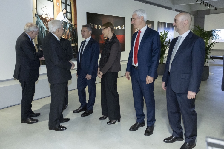 Il Presidente della Repubblica Sergio Mattarella a Torino in occasione della cerimonia per il 430° anniversario della Fondazione Ufficio Pio e della Compagnia di San Paolo 
