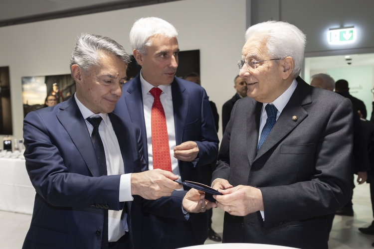 Il Presidente della Repubblica Sergio Mattarella a Torino in occasione della cerimonia per il 430° anniversario della Fondazione Ufficio Pio e della Compagnia di San Paolo 
