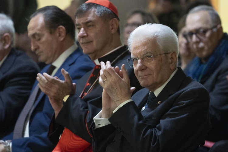Il Presidente della Repubblica Sergio Mattarella a Torino in occasione della cerimonia per il 430° anniversario della Fondazione Ufficio Pio e della Compagnia di San Paolo 
