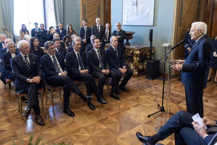 Il Presidente Sergio Mattarella incontra Presidente e Amministratore Delegato della Fondazione Milano-Cortina 2026, unitamente al Consiglio di amministrazione e ai soci fondatori della Fondazione 
