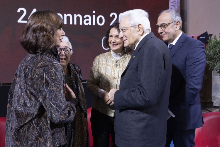 Il Presidente della Repubblica Sergio Mattarella in occasione del convegno dal titolo "Mediterraneo: Mare di Pace?" 
