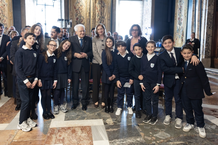 Il Presidente della Repubblica Sergio Mattarella in occasione della celebrazione del "Giorno della Memoria" al Quirinale
