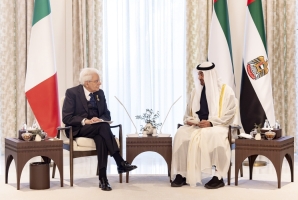 Il Presidente della Repubblica Sergio Mattarella nel corso dei colloqui con il  Presidente degli Emirati Arabi Uniti, Sua Altezza Mohamed bin Zayed al Nahyan