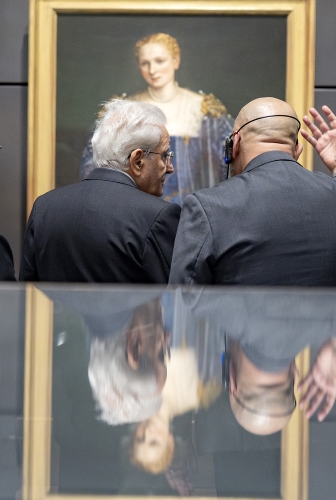 Abu Dhabi - Il Presidente della Repubblica Sergio Mattarella nel corso della visita del Museo Louvre  di Abu Dhabi