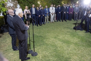 Il Presidente della Repubblica Sergio Mattarella in occasione dell'incontro con rappresentanti italiani del mondo accademico e scientifico
