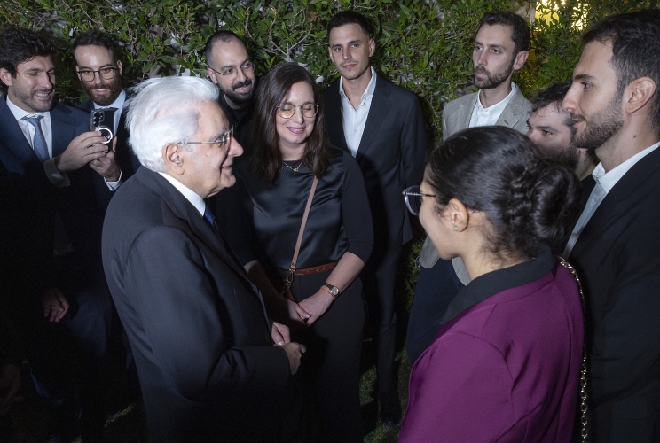 Il Presidente della Repubblica Sergio Mattarella in occasione dell'incontro con rappresentanti italiani del mondo accademico e scientifico