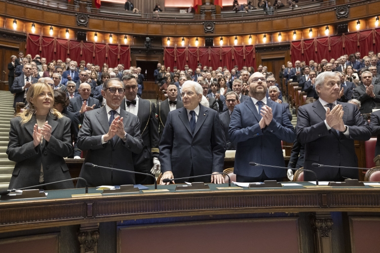 Il Presidente della Repubblica Sergio Mattarella a Palazzo Montecitorio in occasione della Celebrazione del Giorno del Ricordo 