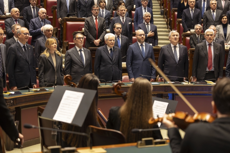 Il Presidente della Repubblica Sergio Mattarella a Palazzo Montecitorio in occasione della Celebrazione del Giorno del Ricordo 