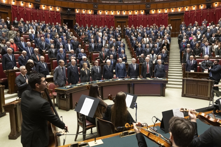 Il Presidente della Repubblica Sergio Mattarella a Palazzo Montecitorio in occasione della Celebrazione del Giorno del Ricordo 