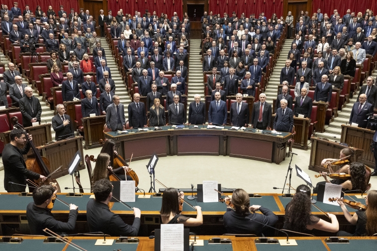 Il Presidente della Repubblica Sergio Mattarella a Palazzo Montecitorio in occasione della Celebrazione del Giorno del Ricordo 