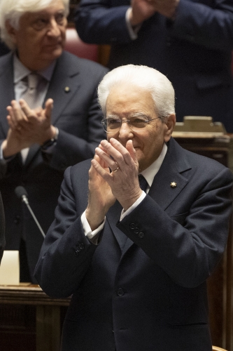 Il Presidente della Repubblica Sergio Mattarella a Palazzo Montecitorio in occasione della Celebrazione del Giorno del Ricordo 
