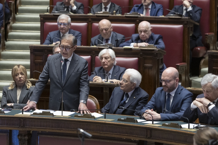 Il Presidente della Repubblica Sergio Mattarella a Palazzo Montecitorio in occasione della Celebrazione del Giorno del Ricordo 