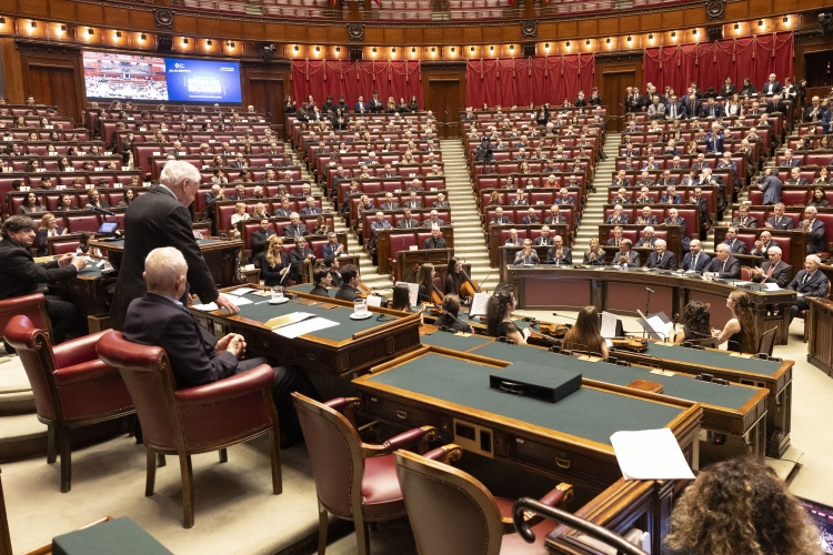 Il Presidente della Repubblica Sergio Mattarella a Palazzo Montecitorio in occasione della Celebrazione del Giorno del Ricordo delle Foibe e dell’Esodo Giuliano-Dalmata 
