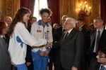 Il Presidente Mattarella saluta gli atleti del CONI