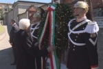 Deposizione di una corona d'alloro del Presidente Mattarella presso il "Muro dei Fucilati"