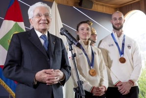 Il Presidente Mattarella visita Casa Italia