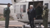 Arrivo del Presidente Mattarella a Shama per la visita al Contingente Italiano