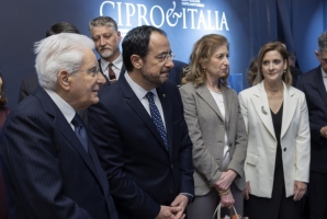 Il Presidente Mattarella all'inaugurazione della mostra "Cipro e Italia