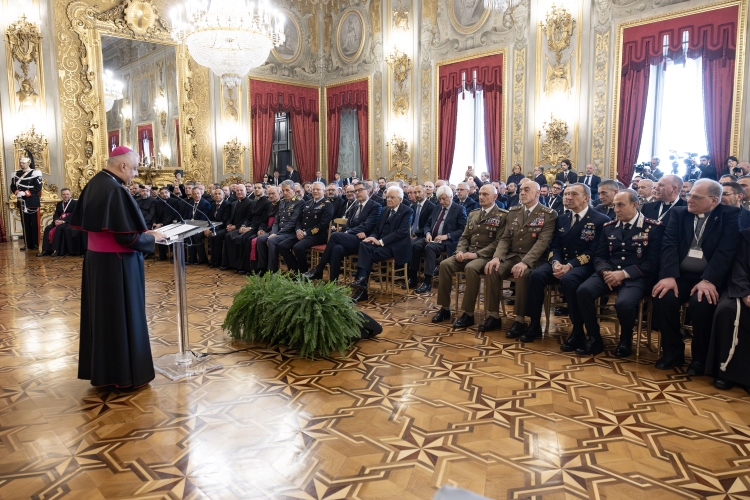 Il Presidente della Repubblica Sergio Mattarella incontra una delegazione dell’Ordinariato Militare per l’Italia in occasione del centenario di fondazione
